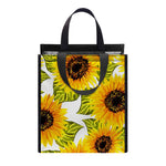 Doodle Sunflower Pattern Print Insulated Lunch Tote