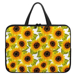 Doodle Sunflower Pattern Print Laptop Sleeve With Handle