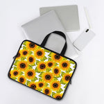 Doodle Sunflower Pattern Print Laptop Sleeve With Handle