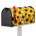 Doodle Sunflower Pattern Print Mailbox Cover
