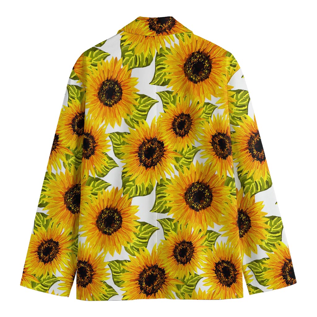 Doodle Sunflower Pattern Print Men's Blazer