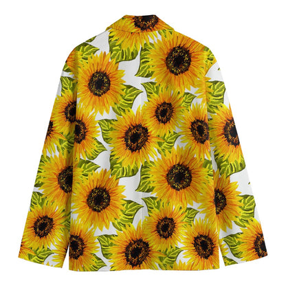 Doodle Sunflower Pattern Print Men's Blazer