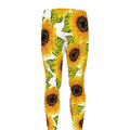 Doodle Sunflower Pattern Print Men's Leggings