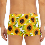 Doodle Sunflower Pattern Print Men's Short Boxer Briefs