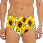 Doodle Sunflower Pattern Print Men's Triangle Swim Briefs