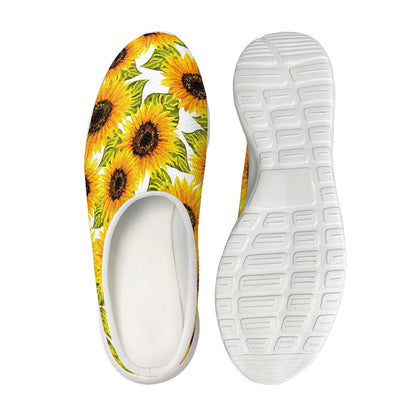 Doodle Sunflower Pattern Print Mesh Casual Shoes