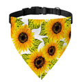 Doodle Sunflower Pattern Print Over The Collar Dog Bandana