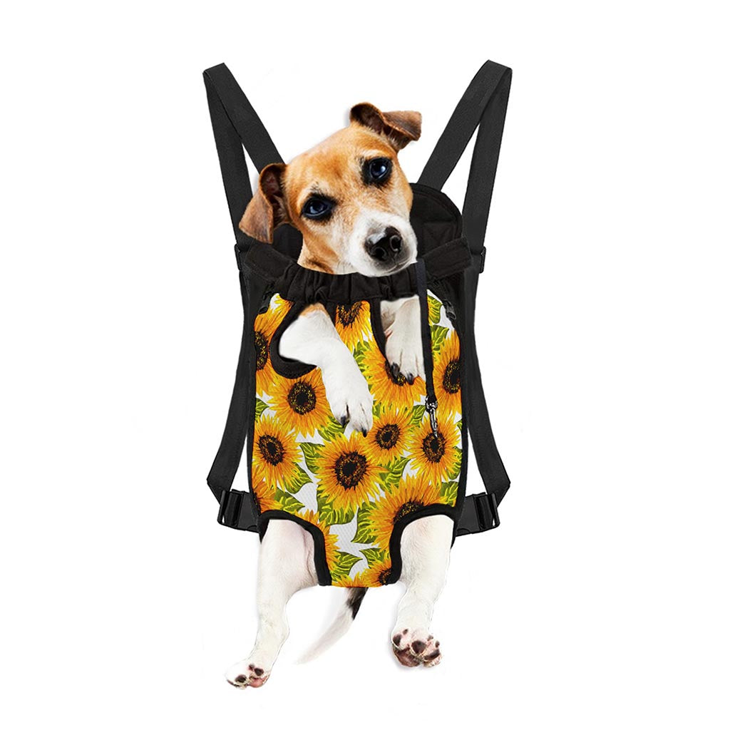Doodle Sunflower Pattern Print Pet Carrier Backpack
