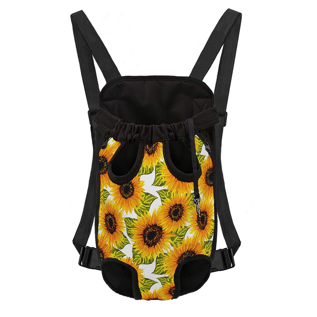 Doodle Sunflower Pattern Print Pet Carrier Backpack