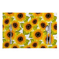 Doodle Sunflower Pattern Print Placemat