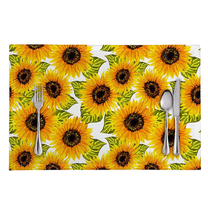 Doodle Sunflower Pattern Print Placemat