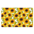 Doodle Sunflower Pattern Print Polyester Doormat