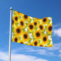 Doodle Sunflower Pattern Print Polyester Flag