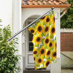 Doodle Sunflower Pattern Print Polyester Flag