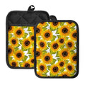 Doodle Sunflower Pattern Print Pot Holders With Pocket