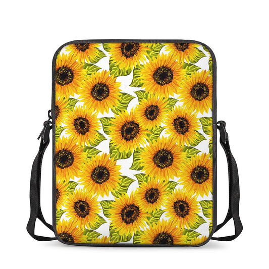 Doodle Sunflower Pattern Print Rectangular Crossbody Bag