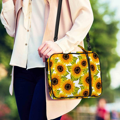 Doodle Sunflower Pattern Print Shoulder Strap Bible Bag