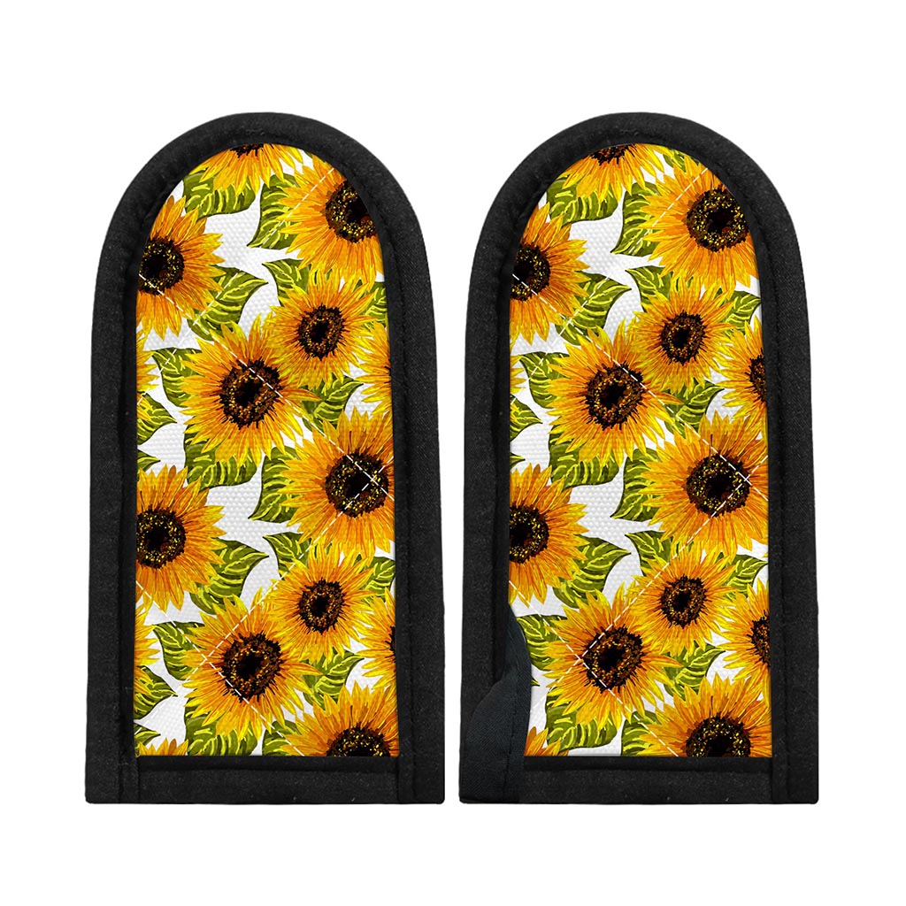 Doodle Sunflower Pattern Print Skillet Handle Cover