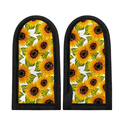 Doodle Sunflower Pattern Print Skillet Handle Cover