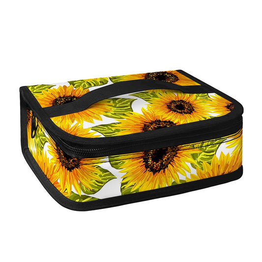 Doodle Sunflower Pattern Print Small Lunch Bag