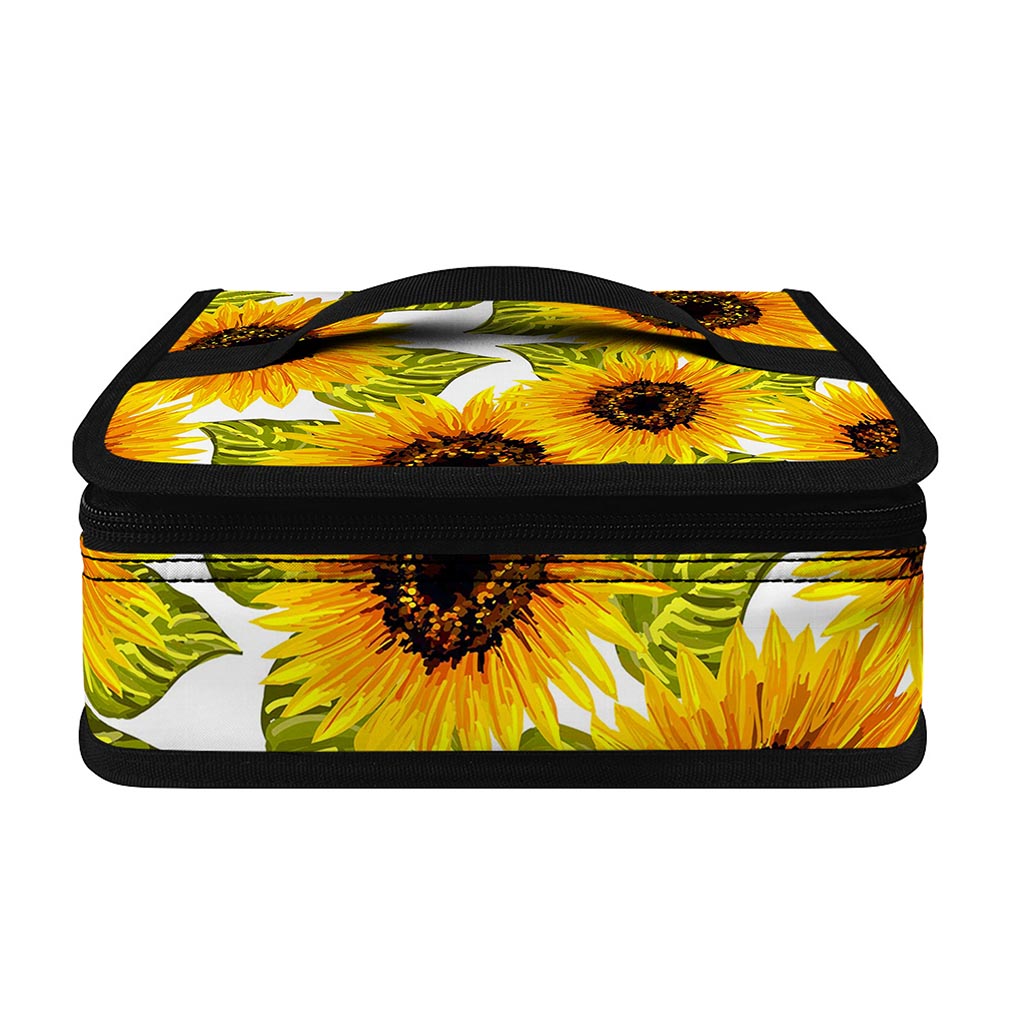Doodle Sunflower Pattern Print Small Lunch Bag