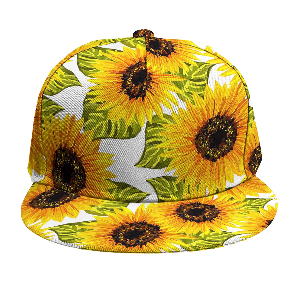 Doodle Sunflower Pattern Print Snapback Cap