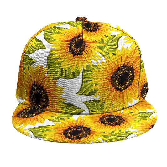 Doodle Sunflower Pattern Print Snapback Cap