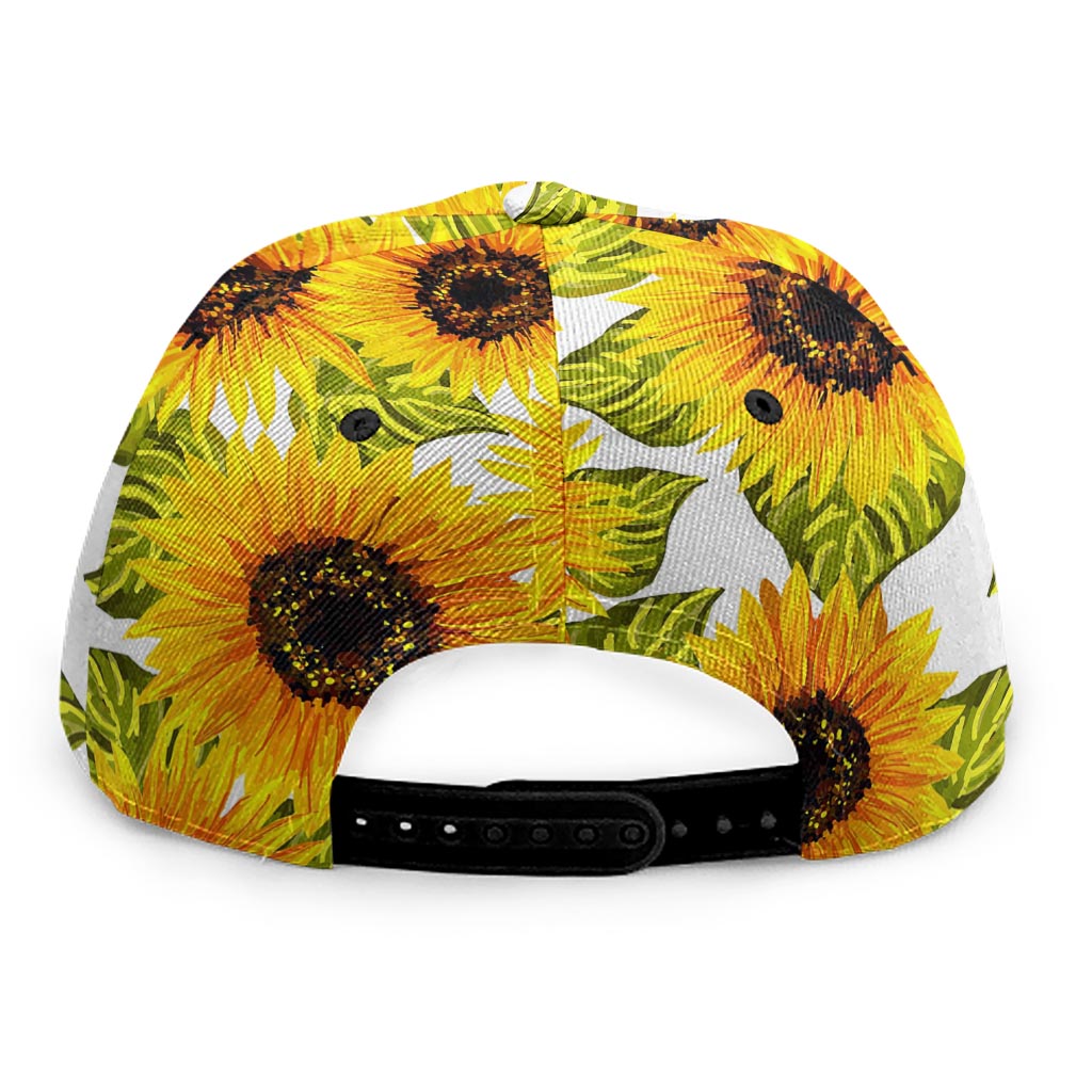 Doodle Sunflower Pattern Print Snapback Cap