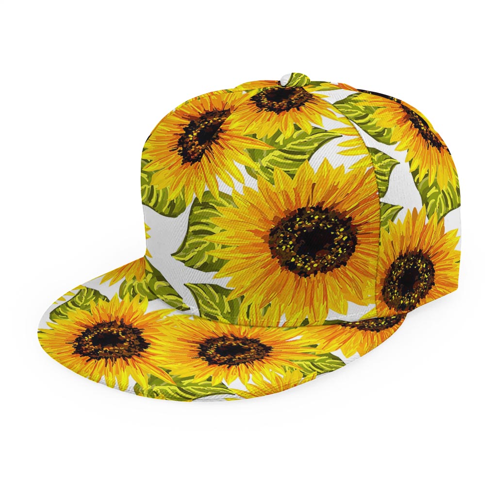 Doodle Sunflower Pattern Print Snapback Cap