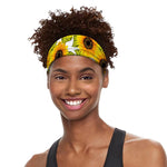 Doodle Sunflower Pattern Print Sports Headband