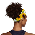 Doodle Sunflower Pattern Print Sports Headband