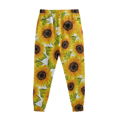 Doodle Sunflower Pattern Print Sweatpants