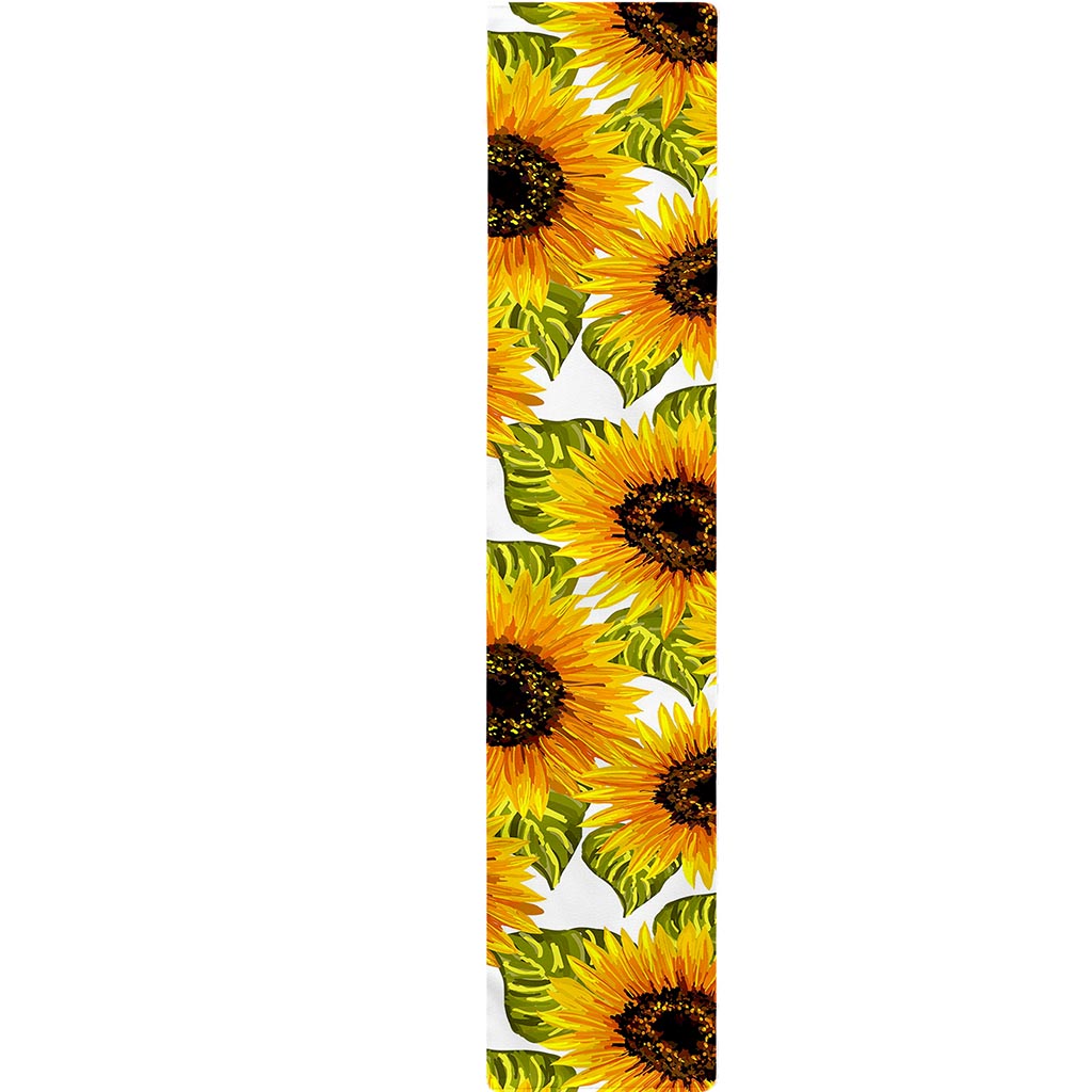 Doodle Sunflower Pattern Print Table Runner