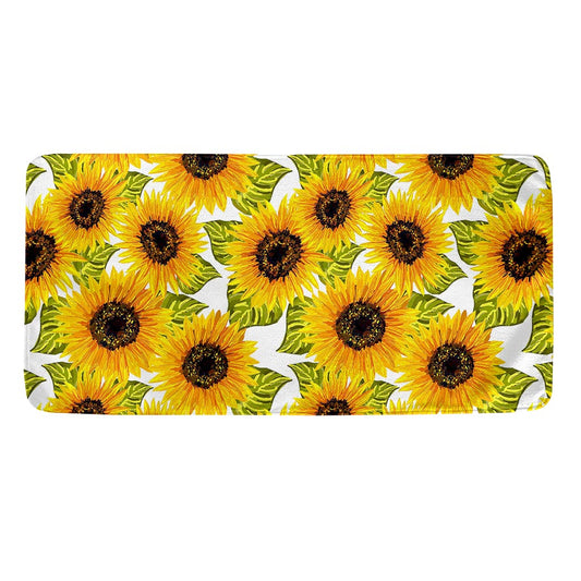 Doodle Sunflower Pattern Print Towel