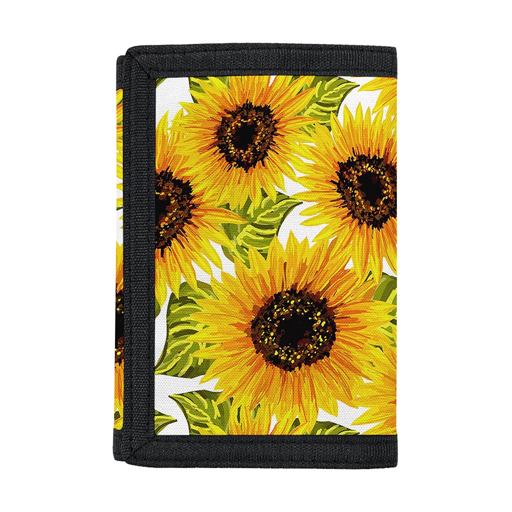 Doodle Sunflower Pattern Print Trifold Wallet