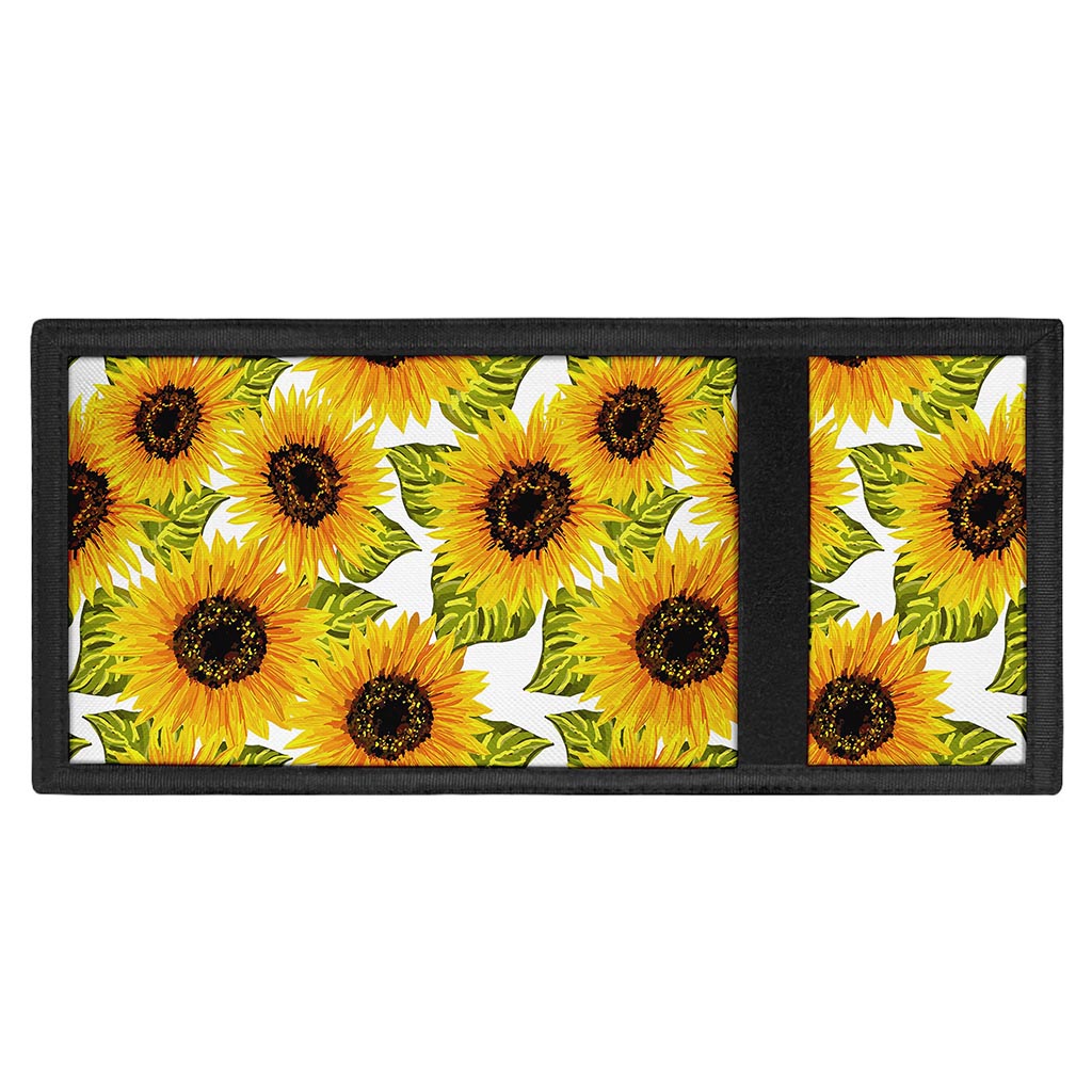 Doodle Sunflower Pattern Print Trifold Wallet