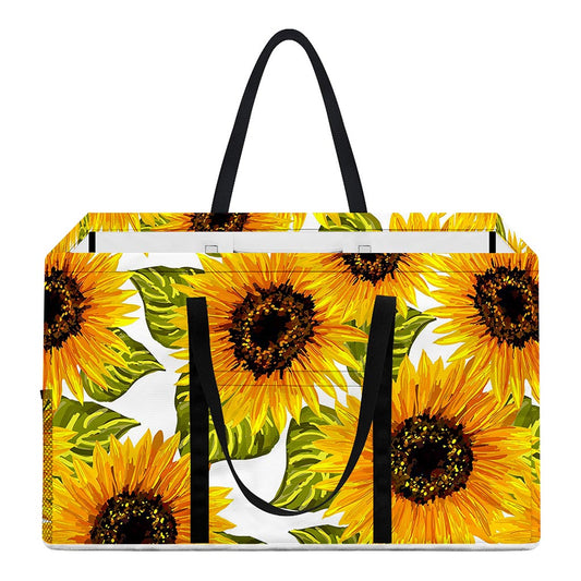 Doodle Sunflower Pattern Print Utility Tote Bag