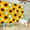 Doodle Sunflower Pattern Print Wall Sticker