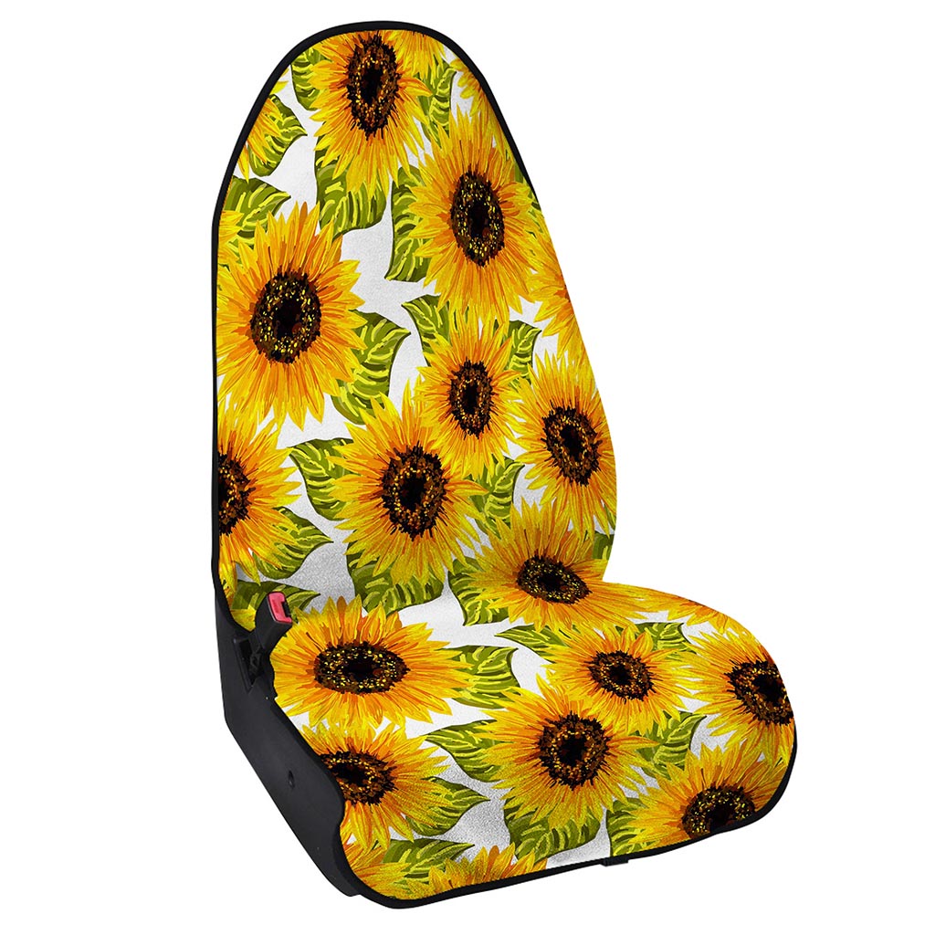 Doodle Sunflower Pattern Print Waterproof Car Seat Cover