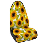 Doodle Sunflower Pattern Print Waterproof Car Seat Cover