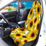 Doodle Sunflower Pattern Print Waterproof Car Seat Cover