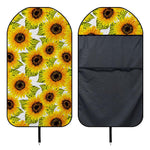 Doodle Sunflower Pattern Print Waterproof Car Seat Cover