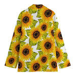 Doodle Sunflower Pattern Print Women's Blazer