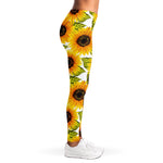Doodle Sunflower Pattern Print Women's Leggings