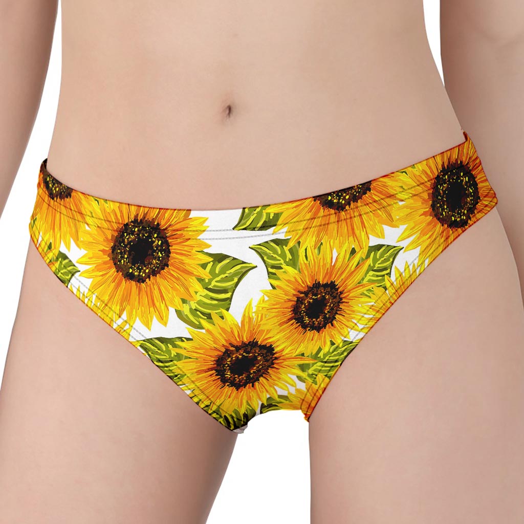 Doodle Sunflower Pattern Print Women's Panties