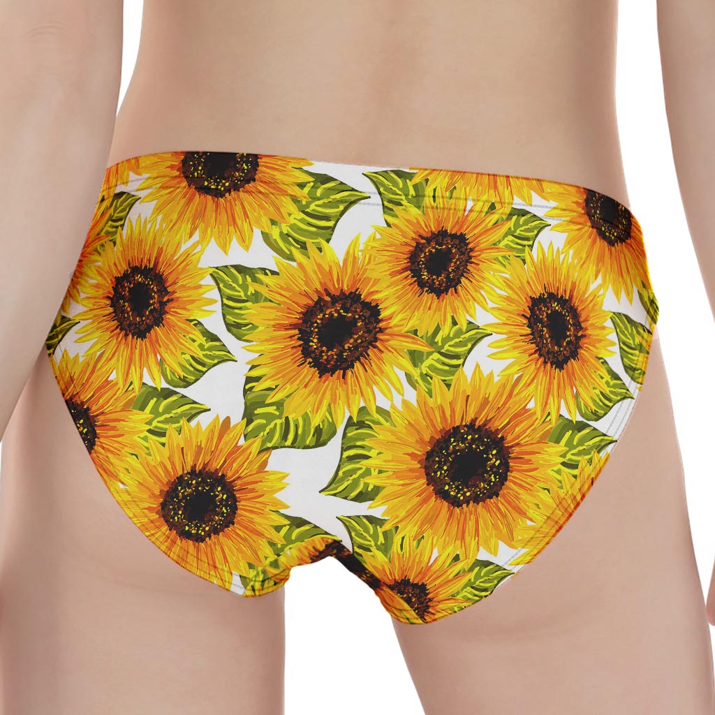 Doodle Sunflower Pattern Print Women's Panties