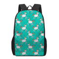 Doodle Unicorn Pattern Print 17 Inch Backpack