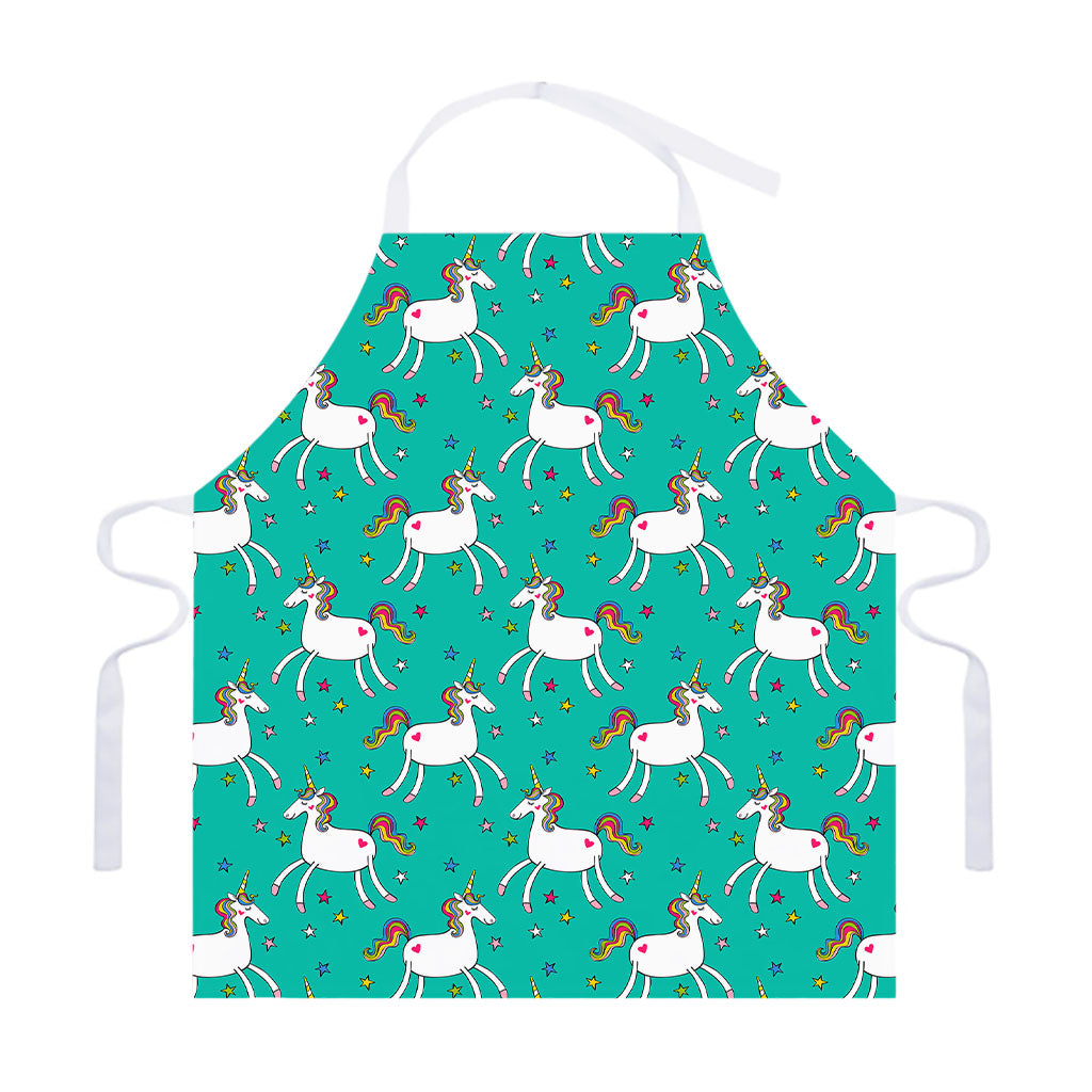 Doodle Unicorn Pattern Print Adjustable Apron