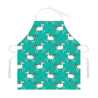 Doodle Unicorn Pattern Print Adjustable Apron