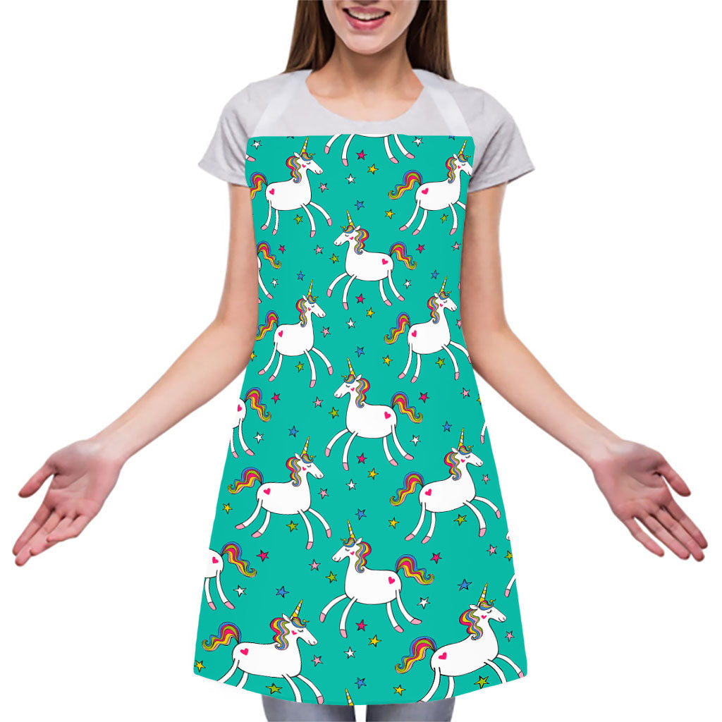 Doodle Unicorn Pattern Print Adjustable Apron